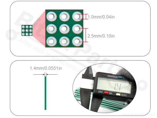 Fiberglass prototyping board / PCB (46x65 holes / 12x18cm)